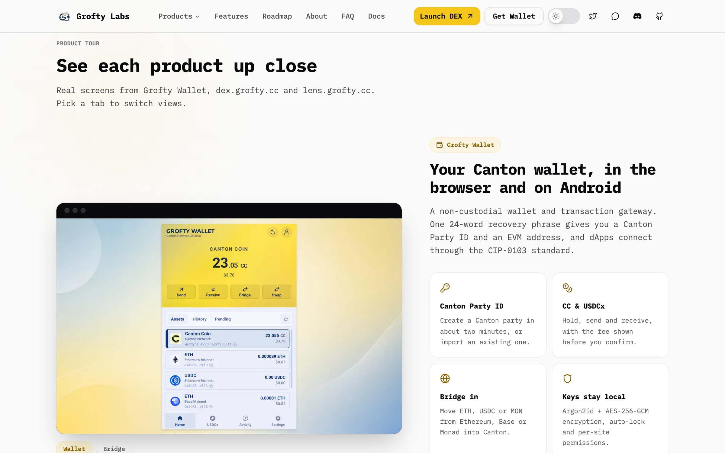 Grofty Lab — Wallet product tour