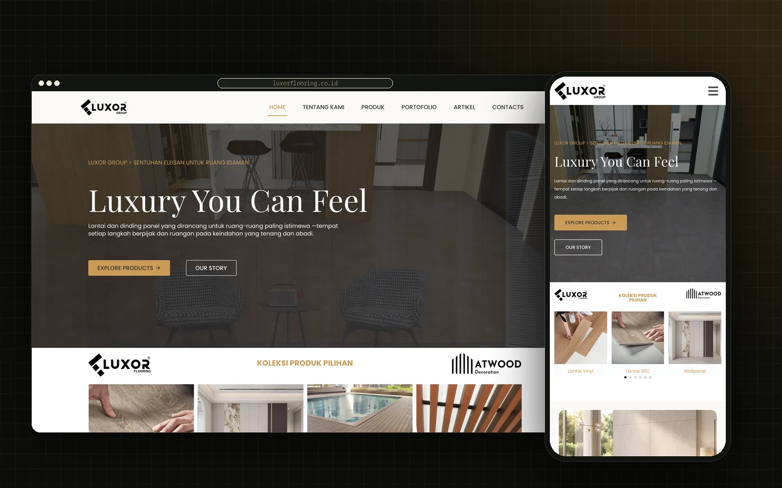 Luxor Flooring — Company Profile + CMS