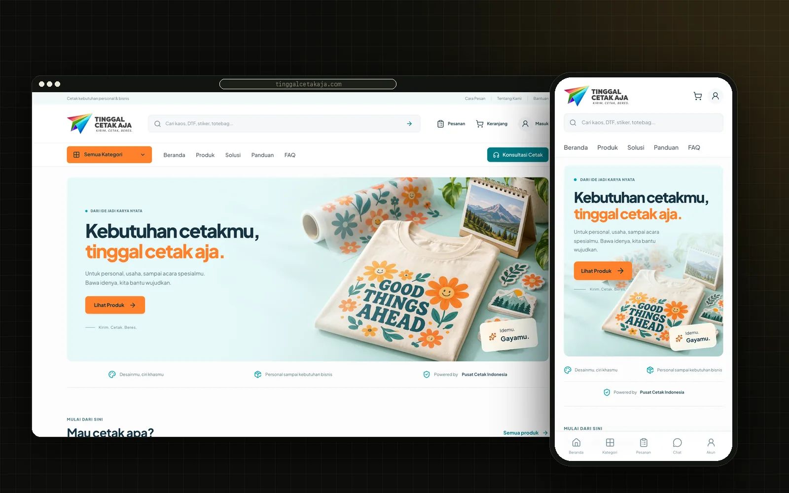 Tinggal Cetak Aja — E-commerce