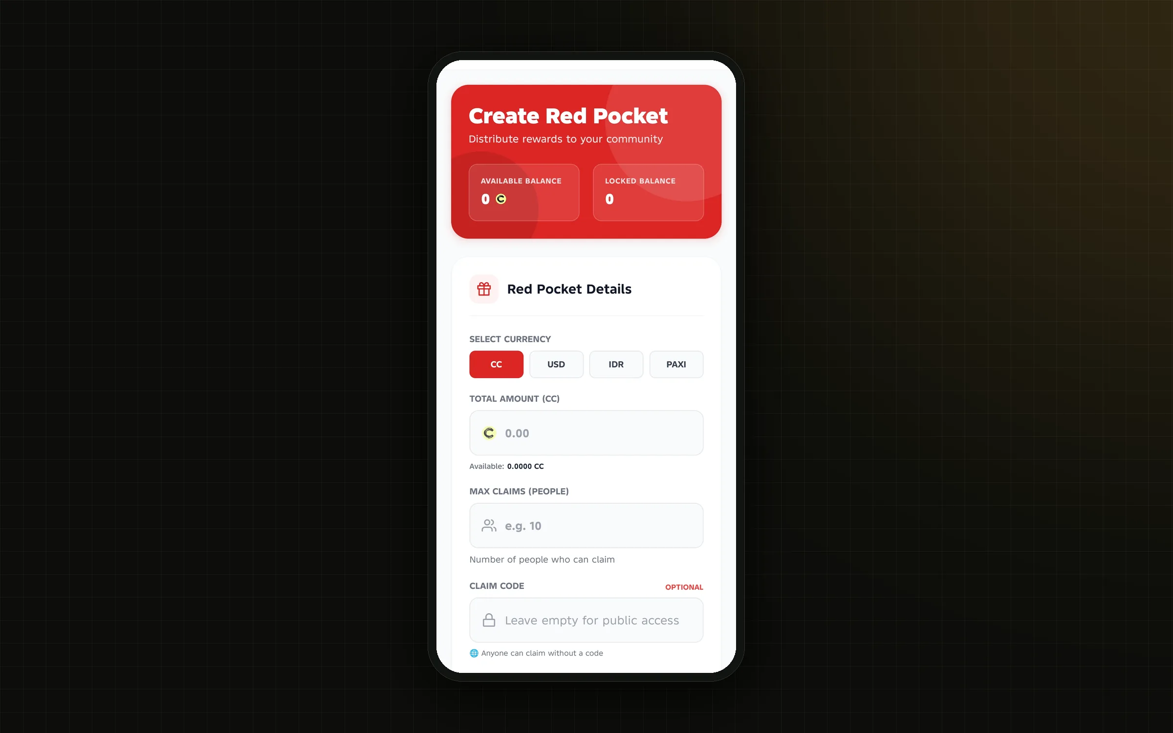 Wintip — Create red pocket