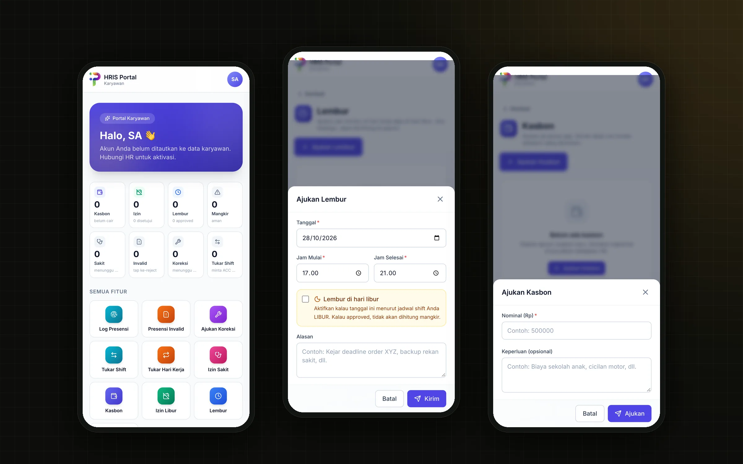 HRIS PT Pusat Cetak Indonesia — Mobile view