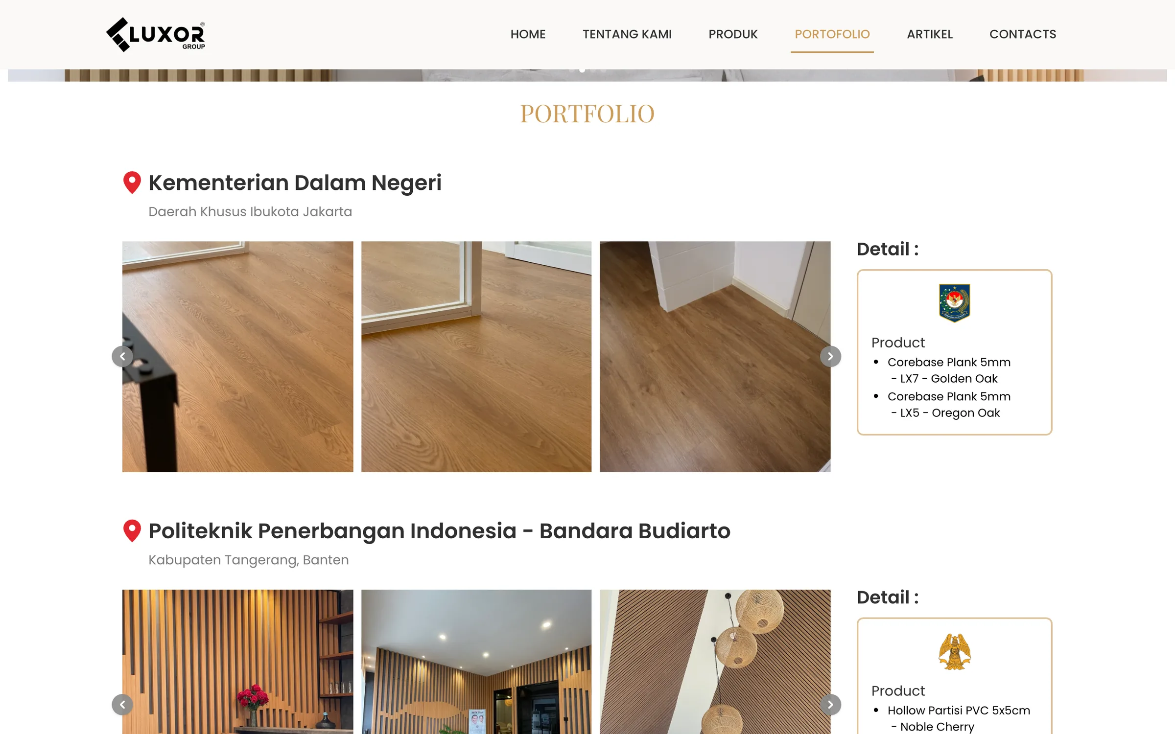 Luxor Flooring — Project portfolio